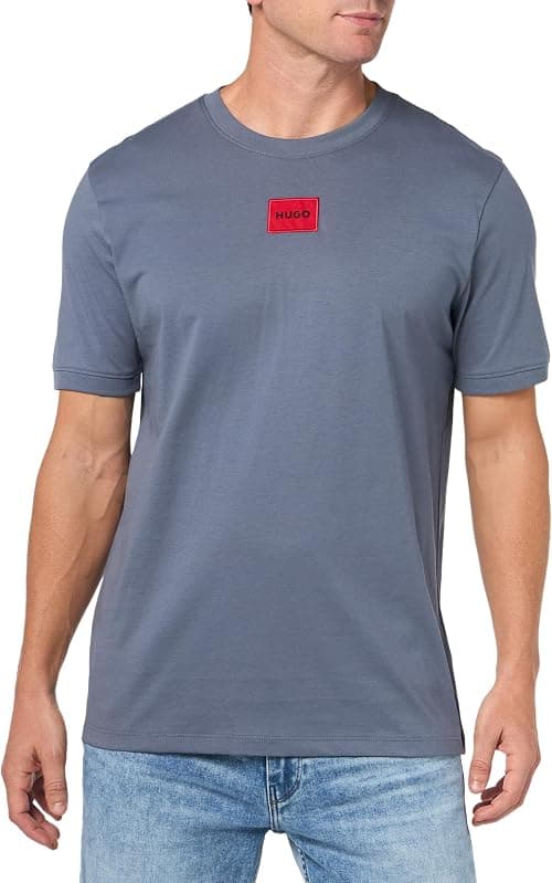 Hugo Boss mens Ribbed Crew Neck Regular Fit Center Logo T-shirt T-Shirt on Amazon - Best Deal Finder