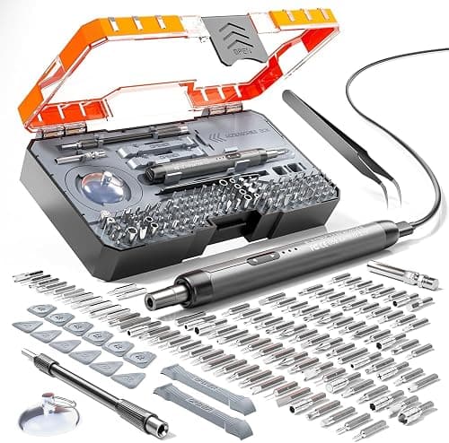 Electric Screwdriver Set,Electric Precision Screwdriver Set,Electric Screwdriver Cordless 120 in 1,Magnetic Drill Bit, Magnetic Storage,Mini Electric Screwdriver Repair Kit for PC RC Electronics on Amazon.ae - Price Tracker