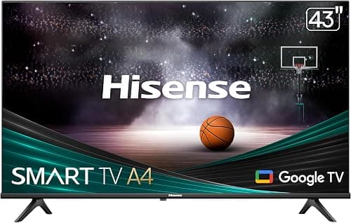 تلفزيون جوجل الذكي 43 بوصة فئة ايه 4 FHD بدقة 1080 بكسل (43A4K) من هايسينس - دي تي اس افتراضي: اكس وأوضاع الألعاب والرياضة، كروم كاست مدمج، متوافق مع اليكسا، LCD على Amazon.sa - متتبع الأسعار