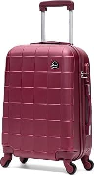 Senator Hardside Carryon Luggage 20 Inches Small Suitcase on Wheels for Unisex A207 | Ultra Lightweight cabin size luggage Carry on with Spinner Wheels 4 (Carry-On 20-Inch, Burgundy) on Amazon - Best Deal Finder