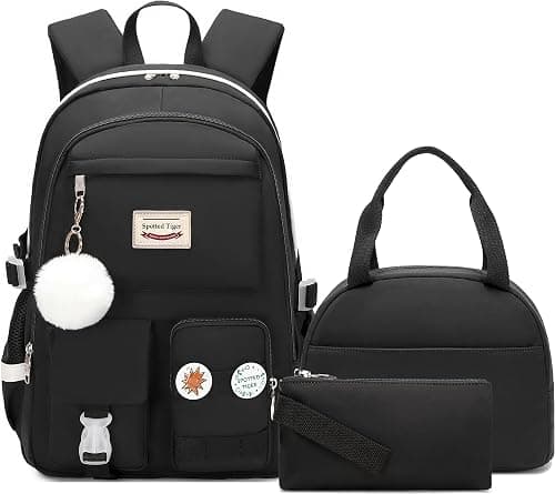 Spotted Tiger School Backpack for Girls Backpack with Lunch Box Anime Bookbag School Bag Kawaii Backpack Set for Teen Girls on Amazon.ae - Price Tracker