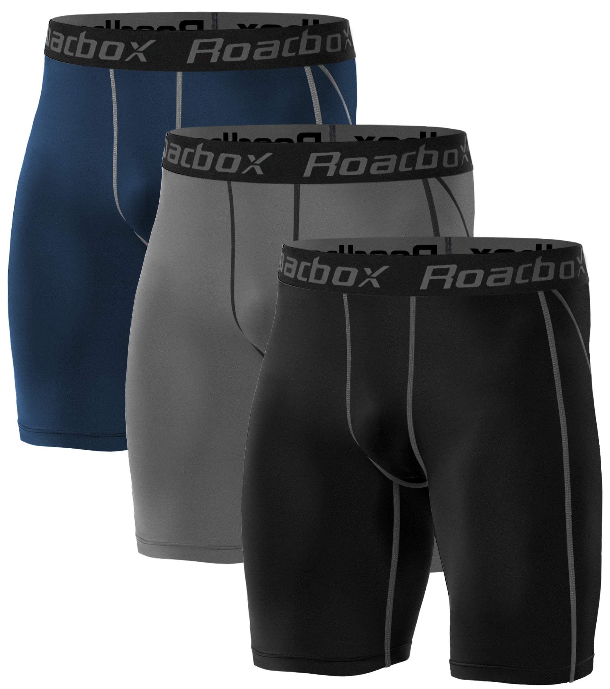 Roadbox Compression Shorts for Men 3 Pack Cool Dry Athletic Workout Underwear Running Gym Spandex Base Layer Boxer Briefs on Amazon.ae - Price Tracker