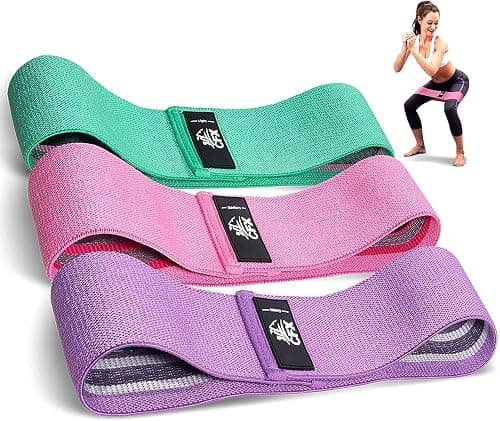 SKY-TOUCH Resistance Bands Fabric,Exercise Bands Non Slip Hip Elastic Bands For Hip, Legs, Butt, Glutes And Thighs Workout, Thick Wide Fitness Loop Circle Resistance Bands, Set Of 3 Pack, Multicolor on Amazon - Best Deal Finder