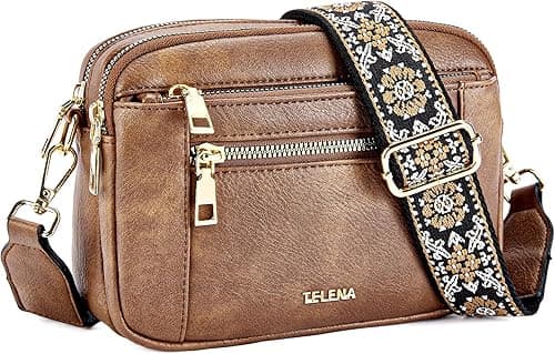 Telena Crossbody Purse for Women Small Crossbody Bags Trendy Vegan Leather Shoulder Handbags with Adjustable Strap Rough on Amazon.ae - Price Tracker