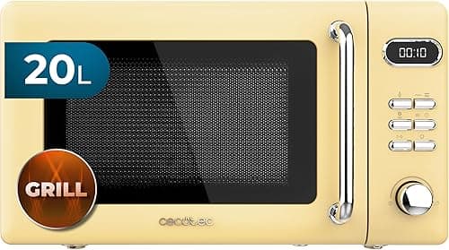 Cecotec - ProClean 5110 Retro Yellow 20L Digital Microwave with Grill. 700W Power and 5 Power Levels, Timer, End of Cooking Warning, 8 Modes, Vintage Design on Amazon.ae - Price Tracker