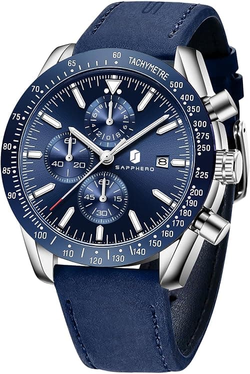 Benyar Men's Chronograph Analogue Quartz Movement Waterproof Luminous Fashion Sports Business Wrist Watch Elegant Gift for Men on Amazon.ae - Price Tracker