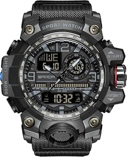 KXAITO Men's Watches Sports Outdoor Waterproof Military Watch Date Multi Function Tactics LED Face Alarm Stopwatch for Men 3133 - Amazon.ae Price Tracker