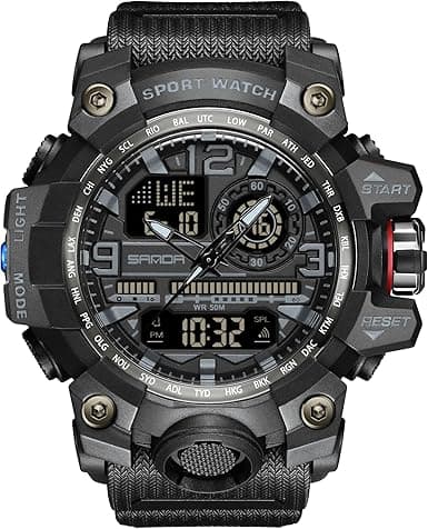 KXAITO Men's Watches Sports Outdoor Waterproof Military Watch Date Multi Function Tactics LED Face Alarm Stopwatch for Men 3133 on Amazon.ae - Price Tracker