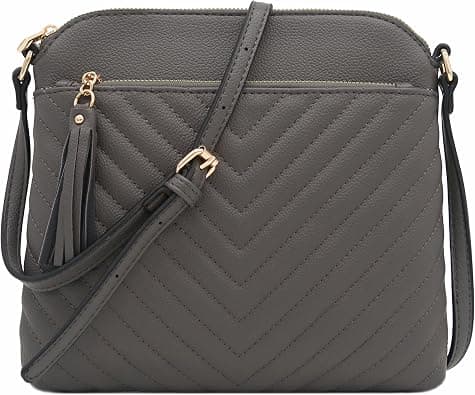 FashionPuzzle Chevron Quilted Medium Crossbody Bag with Tassel Accent on Amazon.ae - Price Tracker