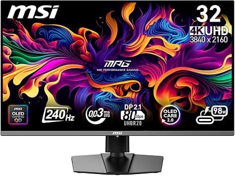 MSI MPG 322URX QD-OLED computer flat panel 80 cm (31.5") 3840 x 2160 pixels 4K Ultra HD Black on Amazon.ae - Price Tracker
