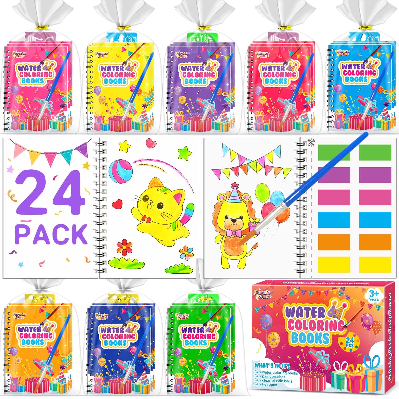 Coloring Books Party Favors for Kids - 24 Pack Mini Water Coloring Books Paint Sets for Girls Boys Goodie Bags Stuffers Students Classroom Gifts Bulk, Return Gifts for Birthday Party Favors Bulk on Amazon.ae - Price Tracker