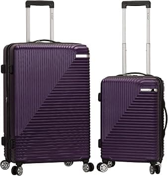 Rockland Star Trail Hardside Spinner Wheel Luggage, Purple, 2-Piece Set (20/28) on Amazon.ae - Price Tracker