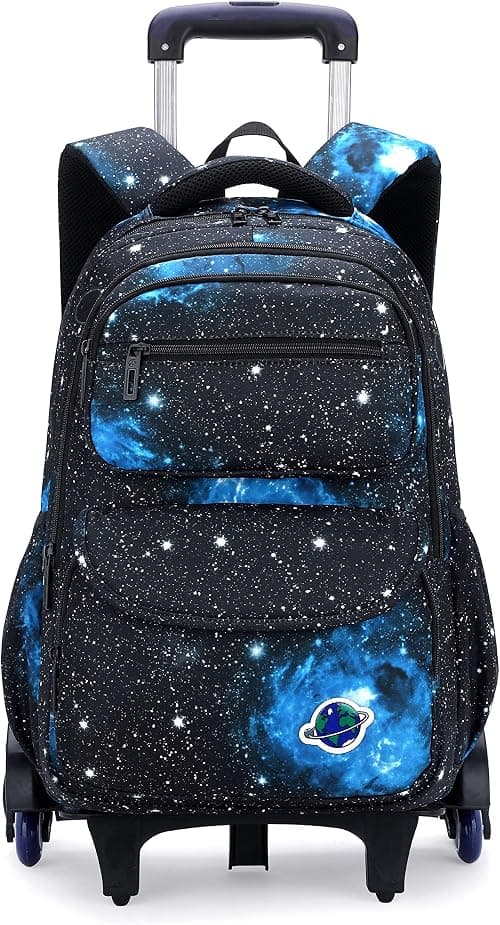 ZHANAO Rolling Backpacks for Boys Girls Trolley School Bags Starry-Sky Print Primary Middle School Boys Wheeled on Amazon.ae - Price Tracker