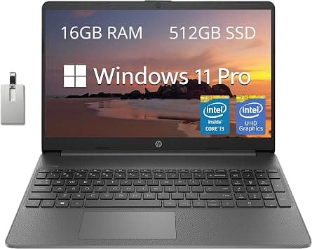 HP (Upgraded) 15.6” FHD Laptop, Intel Core i3-1215U, 16GB RAM, 512GB SSD, Intel UHD Graphics, HD Webcam, Numpad, Wi-Fi 6, Bluetooth, Gray, Windows 11 Pro, 32GB USB Card on Amazon.ae - Price Tracker