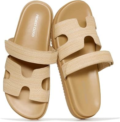 Project Cloud Mayven womens Slide | Plush Soft Insole Water Resistant Beach Footwear - Stylish Womens Slides Comfortable Women Sandals - Non-Slip Outsole on Amazon.ae - Price Tracker