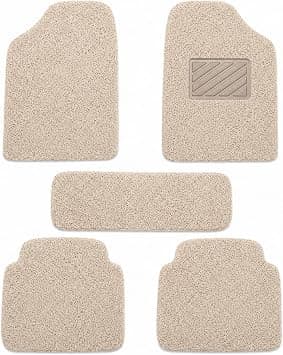 5PCS Premium Noodle Grass PVC Mats – All Weather Front, Rear & Center Mats, Heavy Duty Anti-Slip Automotive Floor Mats, Waterproof Car Interior Protection (Beige) على Amazon.ae - متتبع الأسعار