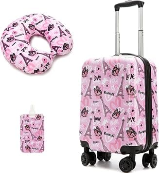 Kid's Luggage Set 2 Piece Suitcase Set 16" Hardside Luggage with Spinner Wheels Girls Boys Carry on Luggage Airline Approved, 4001, 16inch on Amazon.ae - Price Tracker