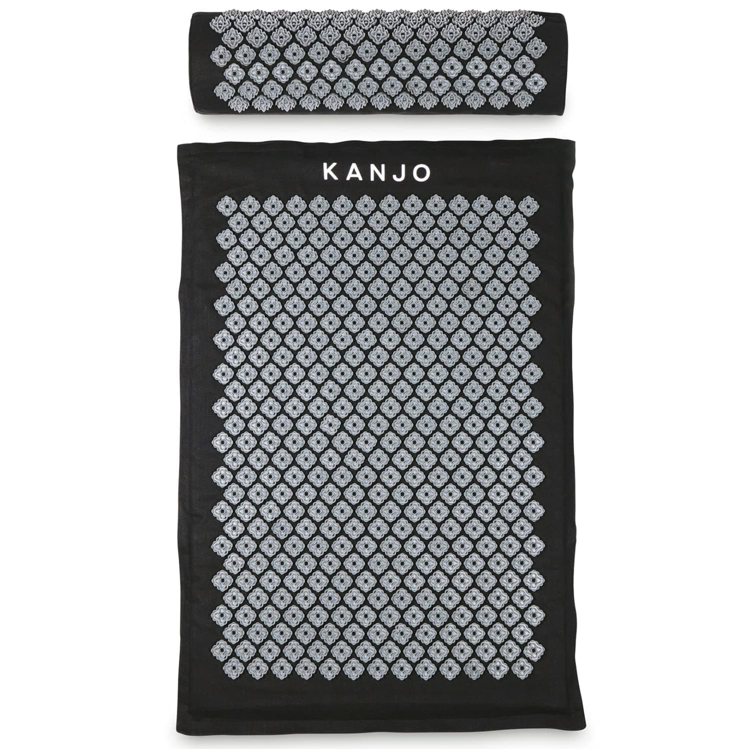 Kanjo FSA HSA Eligible Premium Large Acupressure Mat and Pillow Set for Back Pain Relief & Neck Pain Relief, with Memory Foam Pillow, Includes Carry Bag, Black XL on Amazon.ae - Price Tracker