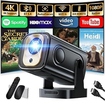 Projector 1080P with WiFi & Bluetooth Android Projector, Mini Projector 4k 【2026 Model & 270° Rotatable】 Portable Projector Native 4K Full HD Support Laptop PC/HDMI/USB/Auto Focusing, Black on Amazon.ae - Price Tracker