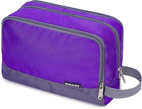WANDF Toiletry Bag for Men Hanging Dopp Kit Water Resistant Shaving Bag Small Toiletry Bag for Traveling (Dark Purple) on Amazon - Best Deal Finder