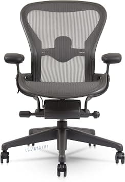 Herman Miller Aeron Chair Remastered -Tension Control/Tilt Limiter/Height Adjustable Arms/Lumbar Support Size B (Medium)-Open Box Repackeged. على Amazon.ae - متتبع الأسعار