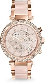 Michael Kors Parker Stainless Steel Watch With Glitz Accents - متتبع أسعار Amazon.sa