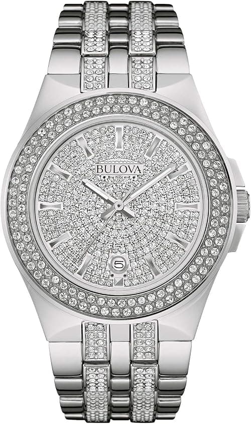 Bulova Men's 96B235 Swarovski Crystal Stainless Steel Watch on Amazon.ae - Price Tracker