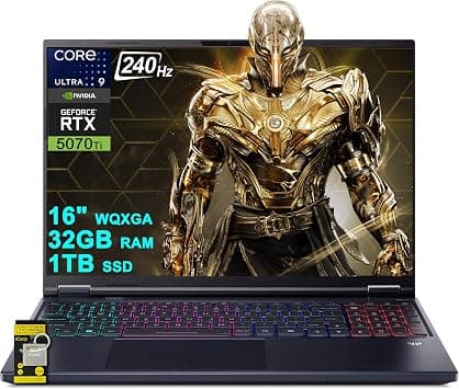 acer Predator Helios Neo 16S AI Gaming Laptop 16" 2560x1600 OLED 240Hz (100% DCI-P3) Intel 24-core Ultra 9 275HX 32GB RAM 1TB SSD GeForce RTX 5070 Ti DLSS4 (Up to 992 AI Tops) Win11 ICP Hub w/Copilot on Amazon.ae - Price Tracker