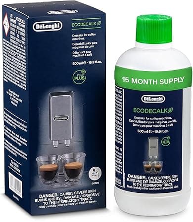 De'Longhi EcoDecalk Descaler, 500ml - Eco-Friendly Limescale Remover for Coffee Makers, Natural Lactic Acid, Preserves Coffee Flavor, Upto 3x Faster & More Effective than Citric Acid DLSC500 on Amazon.ae - Price Tracker