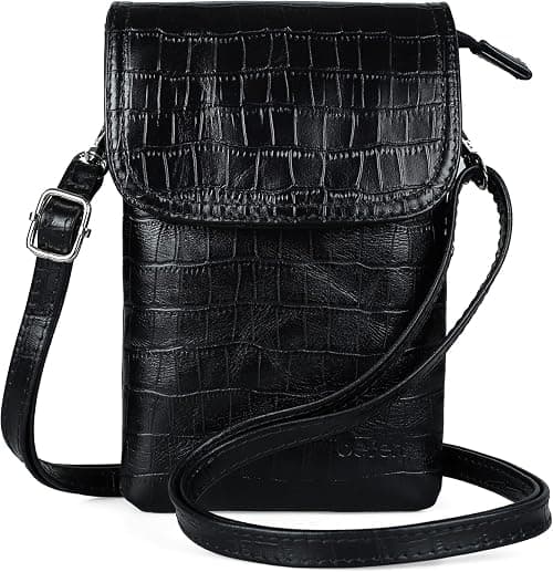 befen Genuine Leather Small Cell Phone Crossbody Bag Purses for Women Cross Body, Silver Zipper on Amazon.ae - Price Tracker