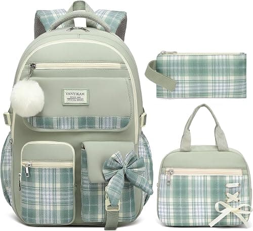 Backpack for School Girls, 3Pcs Kids Cute Bookbag with Lunch Box Pencil Pouch على Amazon.ae - متتبع الأسعار