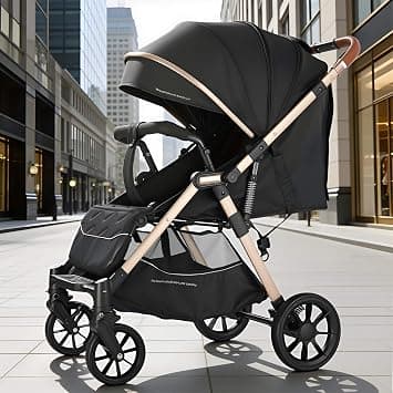 Baby Stroller with Reversible Seat, One-Hand Fold Stroller for Daily Use, Smooth Ride & Stable Frame with Breathable Mesh Window - Amazon.sa Price Tracker