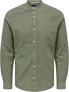 Only & Sons Men's Onscaiden Ls Solid Linen Mao Shirt Noos Shirt - Amazon.sa Price Tracker