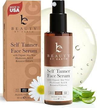 Face Self Tanner Serum - Medium to Dark Sunless Tanner for Face Tanning with Hyaluronic Acid, Fake Tan Face Tanner to Self Tan, Self Tanning Best Self Tanner Face Bronzer for Natural Looking Face Tan على Amazon.ae - متتبع الأسعار