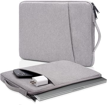13 inch Laptop Sleeve Bag Compatible with MacBook Air Mac Pro M1 Surface Lenovo Dell HP Computer Bag Accessories Polyester Case with Pocket (Grey) on Amazon.ae - Price Tracker