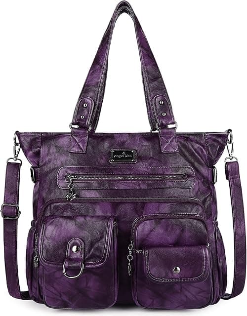 Angelkiss Purses Handbags for Women PU Tote Satchel Bags for Women Pockets Shoulder Bags on Amazon.ae - Price Tracker