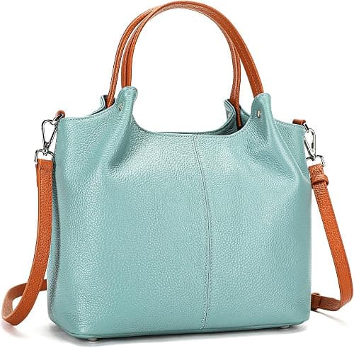 Genuine Leather Women Handbags and Purses Designer Medium Tote Bag Fashion Shoulder Crossbody Satchel Hobo Bag على Amazon.ae - متتبع الأسعار