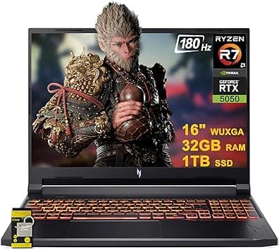 acer Nitro V 16 AI Gaming Laptop 16" WUXGA IPS 180Hz AMD Zen 4 Octa-Core Ryzen 7 260 32GB RAM 1TB SSD GeForce RTX 5050 (Up to 421 AI Tops) Backlit Win11 w/ICP Hub on Amazon.ae - Price Tracker