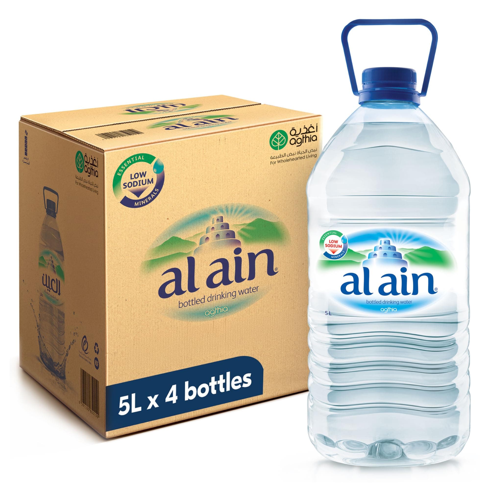 Al Ain Water 5L, Pack of 4, Low Sodium Water, Balanced Mineral Composition Nourishing on Amazon.ae - Price Tracker