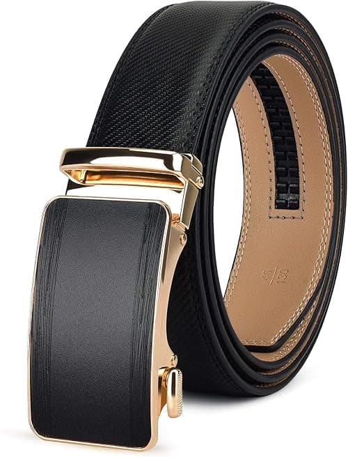 28"-60"Men's Leather Ratchet Dress Belt Big And Tall With Automatic Buckle on Amazon.ae - Price Tracker