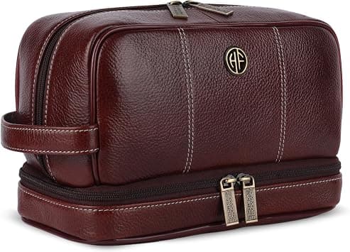 Hammonds Flycatcher Genuine Leather Shaving Bag for Men-Leather Dopp Kit|Toiletry Bag|Travel Toiletry Bag-Hygiene & Grooming Kit Organizer-Cruelty-Free Leather and Hand Stitched Vanity Case.TC4003 on Amazon - Best Deal Finder