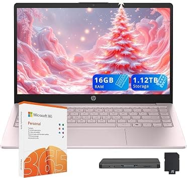 HP Stream 14" HD Laptop, Intel Processor N150, 16GB RAM, 1.12TB Storage(128GB UFS+1TB Docking Station Set), Intel Graphics, Webcam, Wi-Fi 6, 1 Year Office 365, Copilot, Fast Charge, Win 11, Pink on Amazon.sa - Price Tracker