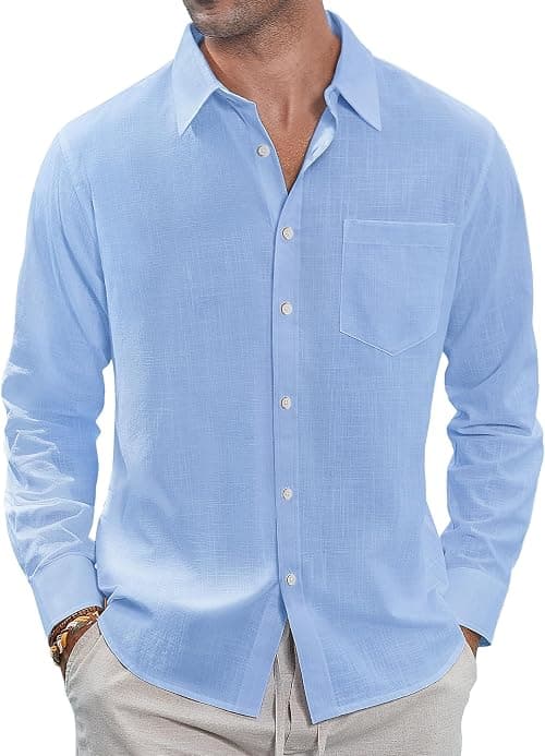 J.VER mens Mmcx-linen Shirt Button Down Shirt (pack of 1) on Amazon.ae - Price Tracker