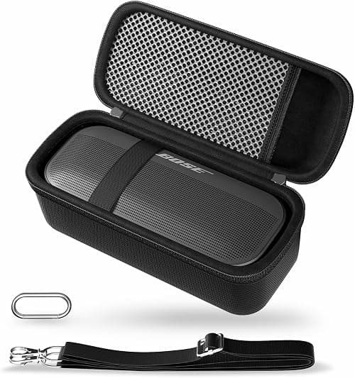 ProCase Portable Travel Carrying Case for Bose SoundLink Flex 2nd & 1st Generation, Hard Protective Travel Case for Wireless Speaker and Accessories Cable Charger with Mesh Pocket -Black on Amazon.ae - Price Tracker
