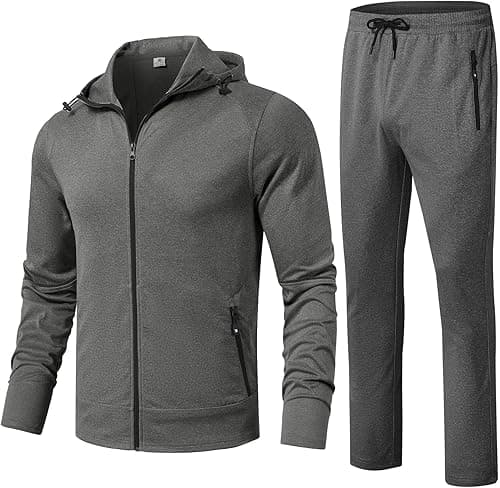 TBMPOY Men's Tracksuits Hoodied 2 Piece Track Suits Set Full Zip Up Warm Jogging Sports Sweatsuits on Amazon.ae - Price Tracker