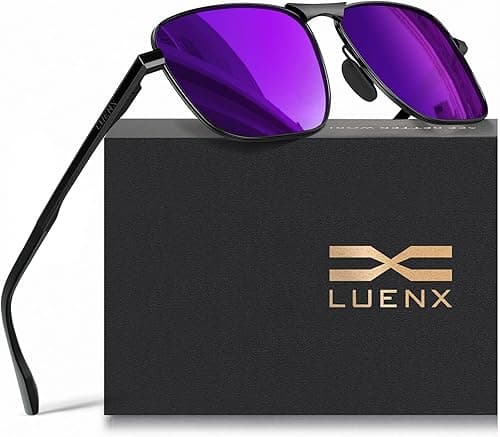 LUENX Aviator Sunglasses for Women Men Polarized Lens with Accessories - UV 400 Protection 60MM on Amazon.ae - Price Tracker