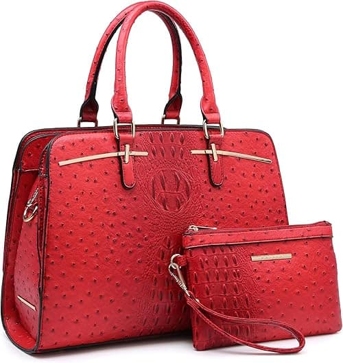 Dasein Women Satchel Handbags Shoulder Purses Totes Top Handle Work Bags With Matching Wallet on Amazon.ae - Price Tracker