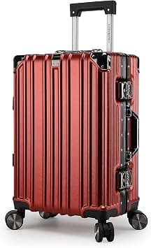Cabin Pro Light Weight Aluminum Frame Fashion Trolley Luggage Polycarbonate Hard Case Carry on Suitcase with 4 Quite 360° Double Spinner wheels, CP001 (Carry-On 20-Inch, Maroon) on Amazon.sa - Price Tracker