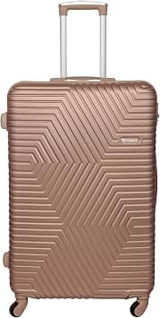 Hard Case Luggage 24 Inches Checked Bag with 4 Spinner Wheels ABS Lightweight Suitcase for Travel (24in/61cm, Gold) on Amazon.ae - Price Tracker