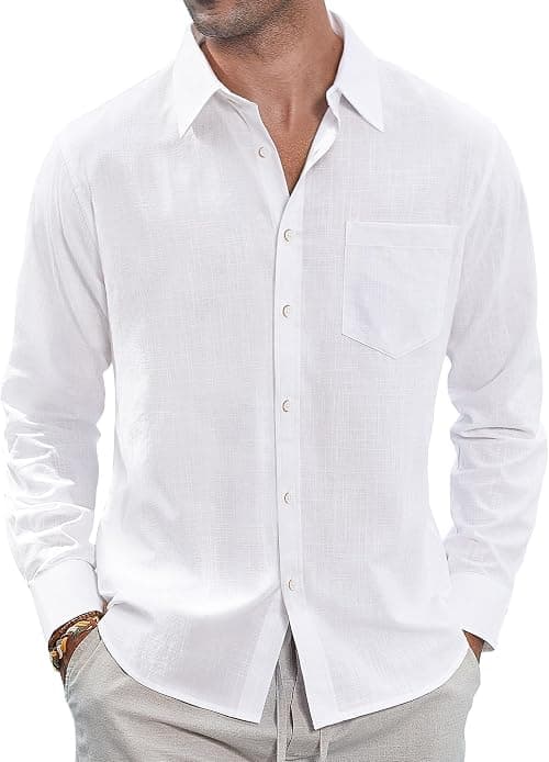 J.VER mens Mmcx-linen Shirt Button Down Shirt (pack of 1) on Amazon.ae - Price Tracker